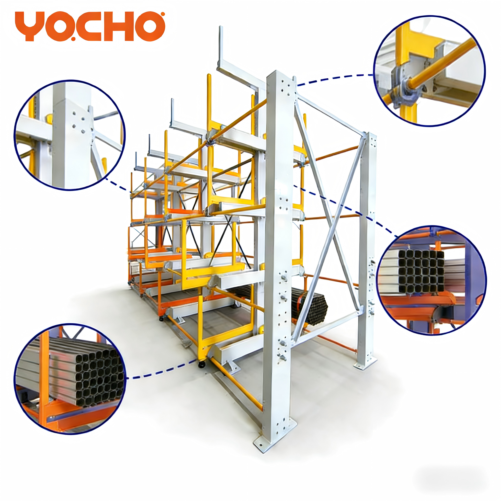 Høj pladsudnyttelse Pull-Out Cantilever stativer